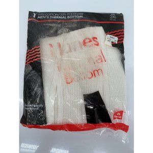 1992 Hanes His Way 2XL (46-48) Long John Thermal Bottoms